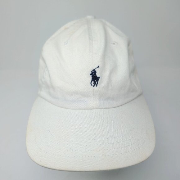 Vintage Polo Ralph Lauren White Baseball Cap Adjustable - Picture 3 of 12